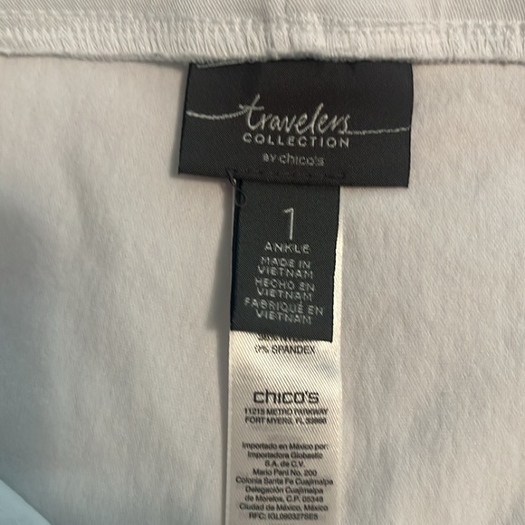 Chico's Travelers Ankle Pant White Size 1 - Picture 9 of 11